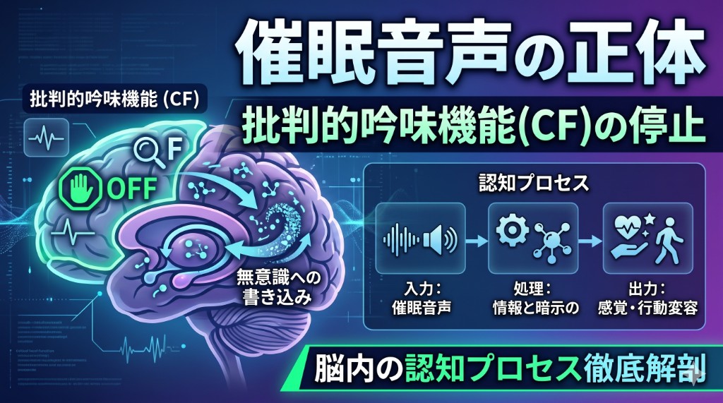 催眠音声のメカニズム:批判的吟味機能(CF)と認知プロセス